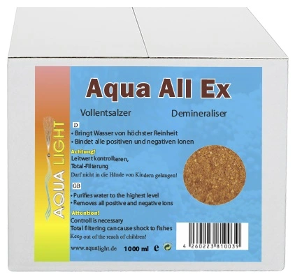 AquaAllEx demineraliseringsharpiks - ionbytter til RO-systemer refill 1 liter (silikatfjerner)